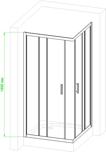 Royal Bath Душевой уголок RB 8090HPD-C-BL 90х80х185 – картинка-3